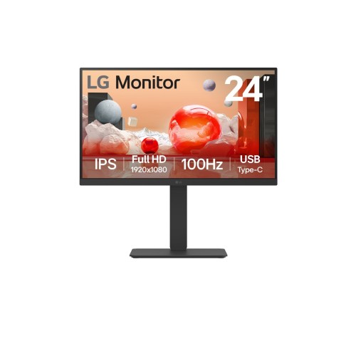 LG 23.8" FHD IPS HDMI DP USB-C USB 3.2 100Hz Monitor — Black