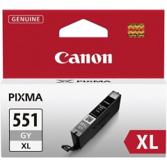 מחסנית דיו אפורה מקורית Canon CLI-551XLGY בתפוקה גבוהה למדפסות Canon PIXMA