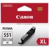 מחסנית דיו אפורה מקורית Canon CLI-551XLGY בתפוקה גבוהה למדפסות Canon PIXMA