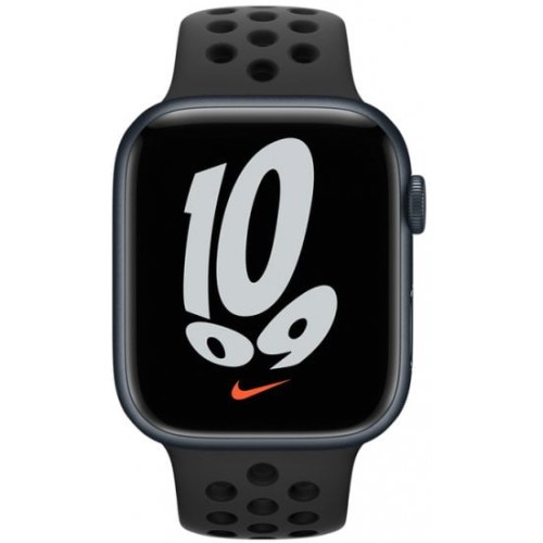 Apple Watch 7 Cellular MKL53HB/A with 45mm SIM in Midnight color.