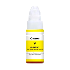 Оригинальный флакон жёлтых чернил Canon GI-490Y для принтеров Canon PIXMA MegaTank