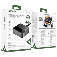 Настольная зарядная станция Z6 PD65W GaN (2xUSB-C + 2xUSB-A) – с европейской вилкой (EU)