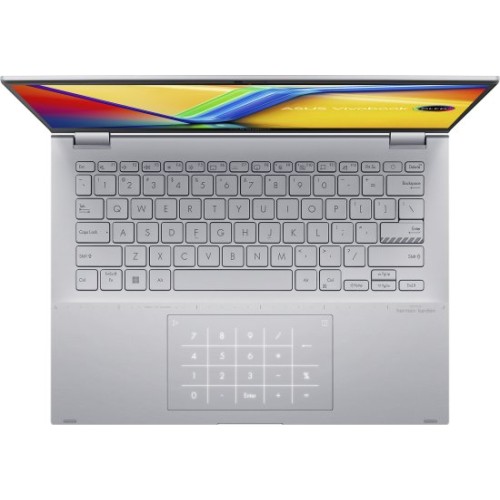 Laptop Asus Vivobook S 14 Flip 14" i5-13420H 16GB 512GB — Cool Silver (Win 11 Home) + Asus Stylus Pen (Win 11 Home)