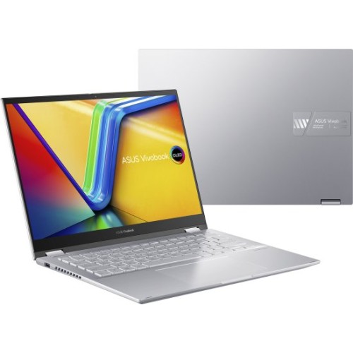 Laptop Asus Vivobook S 14 Flip 14" i5-13420H 16GB 512GB — Cool Silver (Win 11 Home) + Asus Stylus Pen (Win 11 Home)