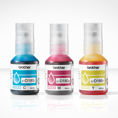 Brother BTD180CLVAL Original Ink Bottle Value Pack (Cyan / Magenta / Yellow) for DCP-T580DW / DCP-T583DW / DCP-T780DW