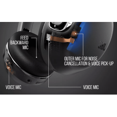 Headphones JBL Tour One in black color.