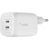 Сетевое зарядное устройство Belkin BoostCharge Pro GaN USB-Cx2 65W (белый)