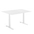 Electric sit-stand desk with dual motors (standard) + tabletop — white