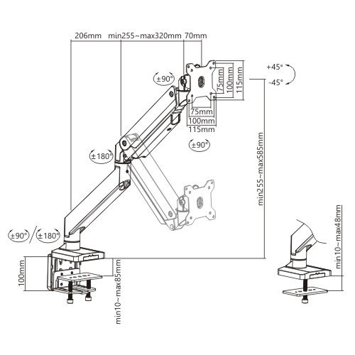 Desktop Screen Arm VM-124