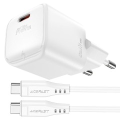 Быстрое сетевое зарядное устройство A77 mini PD30W GaN (1xUSB-C) – с европейской вилкой (EU)