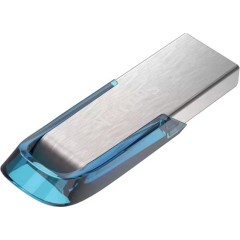 זיכרון נייד SanDisk Ultra Flair USB 3.0 בנפח 64GB צבע כחול טרופי