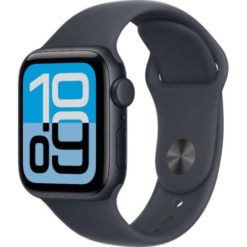Apple Watch SE 3 GPS 40 мм + Cellular в цвете Midnight Aluminium с ремешком Midnight Sport Band S/M (2025)