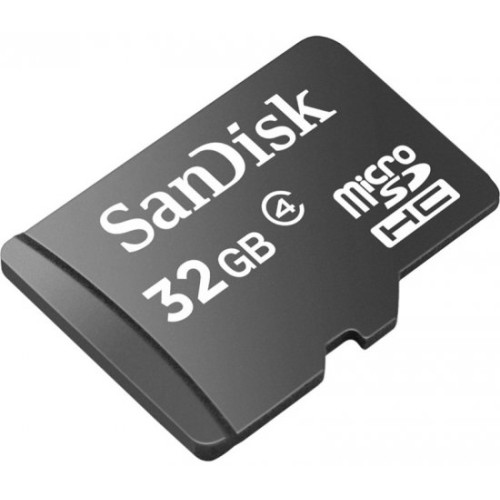 SanDisk Micro SDHC memory card with a capacity of 32GB