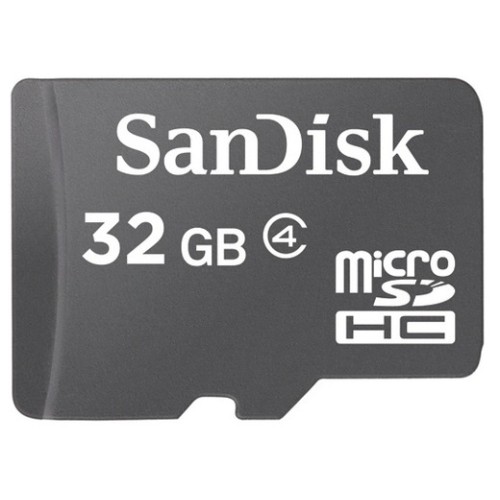 SanDisk Micro SDHC memory card with a capacity of 32GB