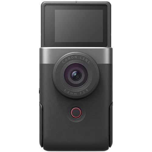 מצלמת ולוגינג Canon PowerShot V10 + כלוב מצלמה — כסוף