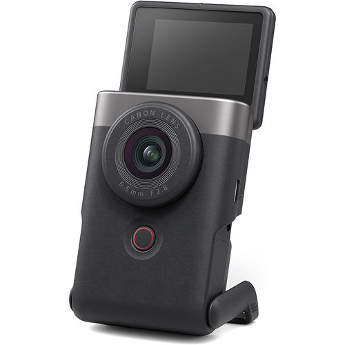 מצלמת ולוגינג Canon PowerShot V10 + כלוב מצלמה — כסוף