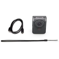 מצלמת ולוגינג Canon PowerShot V10 + כלוב מצלמה — כסוף