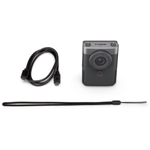 מצלמת ולוגינג Canon PowerShot V10 + כלוב מצלמה — כסוף