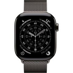 שעון Apple Watch 42mm Series 11 GPS + Cellular בצבע Slate Titanium עם רצועת Slate Milanese Loop — מידה One Size (2025)