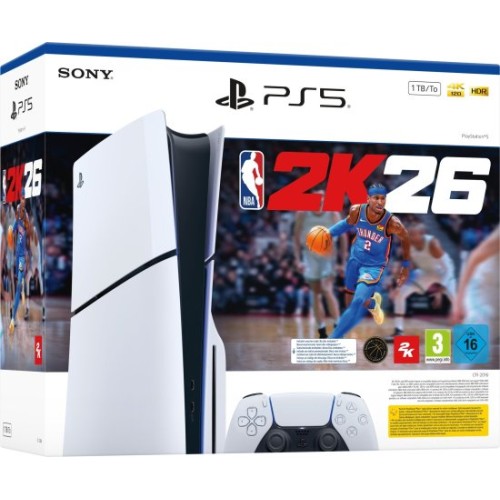 Игровая консоль Sony PlayStation 5 Slim 1 ТБ Blu-Ray + код купона для загрузки игры NBA 2K26
