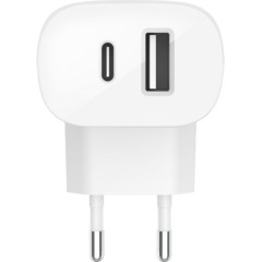 Сетевое зарядное устройство Belkin BoostCharge PPS USB-C/A 37W (белый)