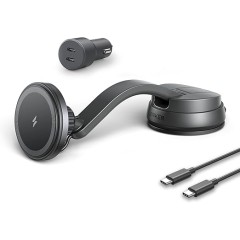 Magnetic Car Mount Charger Anker Power Bank Wireless (MagSafe) — Black