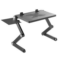 Laptop stand with mouse pad surface