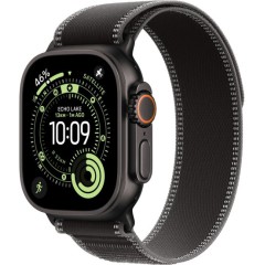 שעון Apple Watch Ultra 3 בגודל 49 מ"מ עם GPS + Cellular בצבע Black Titanium עם רצועת Black/Charcoal Trail Loop M/L (2025)