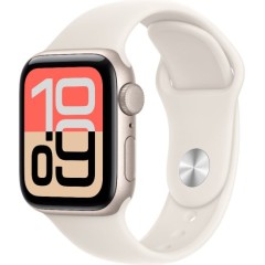 Apple Watch SE 3 GPS 40 мм + Cellular в цвете Starlight Aluminium с ремешком Starlight Sport Band M/L (2025)