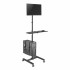 Mobile Workstation with Height Adjustment and Monitor Mount for 17"-32" Displays