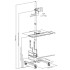 Mobile Workstation with Height Adjustment and Monitor Mount for 17"-32" Displays