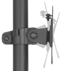 Mobile Workstation with Height Adjustment and Monitor Mount for 17"-32" Displays