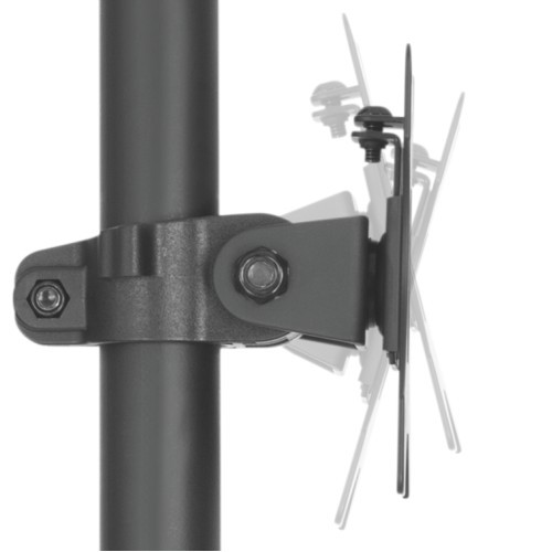 Mobile Workstation with Height Adjustment and Monitor Mount for 17"-32" Displays