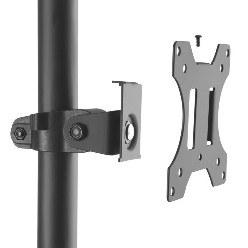 Mobile Workstation with Height Adjustment and Monitor Mount for 17"-32" Displays