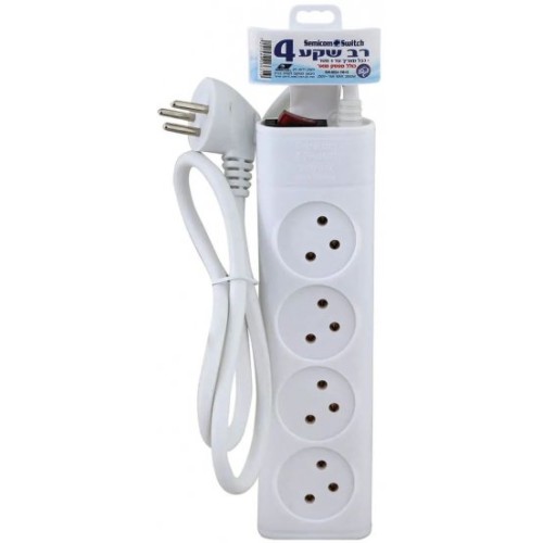 Power Strip with Switch 4 Outlets 3m Semicon