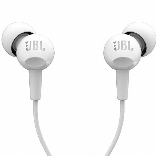 JBL C100 Wired Headphones in White