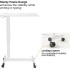 Mobile laptop table on wheels — White