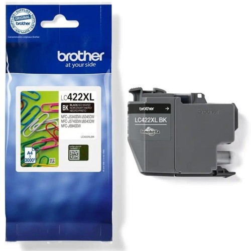 מיכל דיו שחור מקורי Brother LC422XLBK XL עבור MFC-J5340DW / MFC-J5345DW / MFC-J5740DW / MFC-J6540DW / MFC-J6940DW