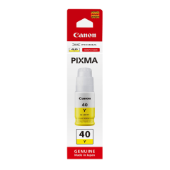 Оригинальный флакон жёлтых чернил Canon GI-40 Y для принтеров Canon PIXMA MegaTank