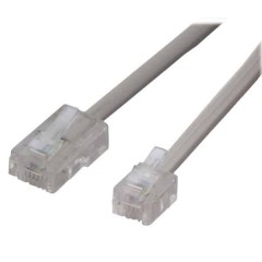 Network cable for phone RJ11 - RJ45 gray, 1 meter long