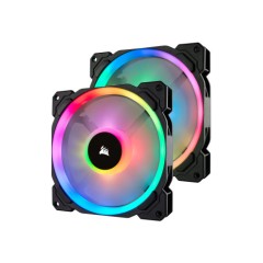סט מאווררים CORSAIR LL140 ‏140 מ״מ RGB Dual Light Loop LED PWM (2 יח׳) עם Lighting Node Pro