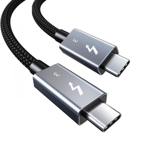 Thunderbolt 3 40Gbps TYPE C Cable, 0.5m in length.