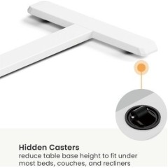 Height-adjustable side table with tilting tabletop — Black