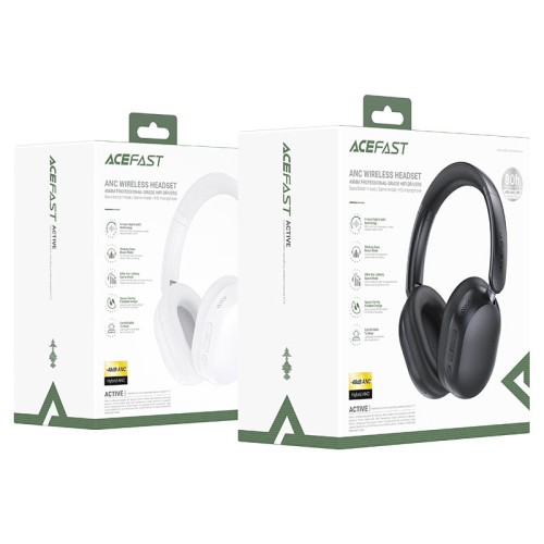 Wireless Headphones ACEFAST H12 with Active Noise Cancellation — White