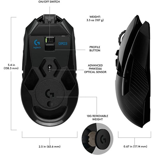 עכבר גיימרים Logitech G903 Lightspeed