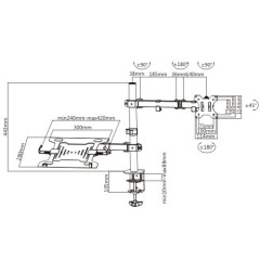 Laptop and Screen Arm with Clamping and Flexibility