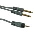 AUX 3.5 STEREO - 2x6.35 MONO Cable, 3m length, TopX