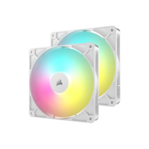סט מאווררים CORSAIR RS140 ‏140 מ״מ ARGB PWM לבן (2 יח׳)