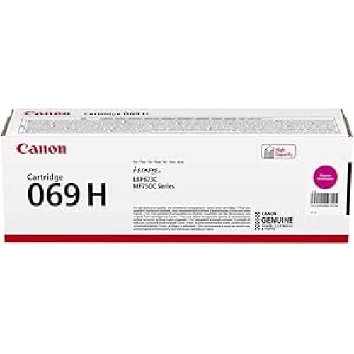 Оригинальный пурпурный тонер Canon 069H Magenta повышенной ёмкости для принтеров Canon i-SENSYS