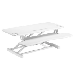 Adjustable sit-stand desktop converter — White